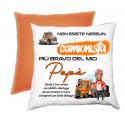 CUSCINO PAPÁ CAMIONISTA PER LA FESTA DEL PAPÁ ARANCIONE
