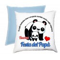 CUSCINO PERSONALIZZATO PAPÁ PANDA CON CUCCIOLO
