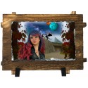 STAMPA SU ARDESIA CORNICE IN LEGNO RETTANGOLARE 22 X 16
