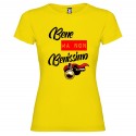 T-SHIRT BENE NON BENISSIMO DONNA STAMPA PERSONALIZZATA COLORE GIALLO