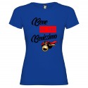 T-SHIRT BENE NON BENISSIMO DONNA STAMPA PERSONALIZZATA COLORE BLU ROYAL