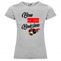 T-SHIRT BENE NON BENISSIMO DONNA STAMPA PERSONALIZZATA COLORE GRIGIO