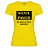 T-SHIRT NIENTE PANICO DONNA STAMPA PERSONALIZZATA COLORE GIALLO