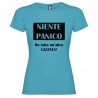 T-SHIRT NIENTE PANICO DONNA STAMPA PERSONALIZZATA COLORE TURCHESE