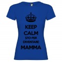 T-SHIRT DI COPPIA STO PER DIVENTARE MAMMA BLU ROYAL
