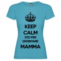 T-SHIRT DI COPPIA STO PER DIVENTARE MAMMA TURCHESE