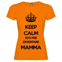 T-SHIRT DI COPPIA STO PER DIVENTARE MAMMA ARANCIO