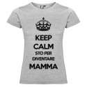 T-SHIRT DI COPPIA STO PER DIVENTARE MAMMA GRIGIO