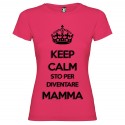 T-SHIRT DI COPPIA STO PER DIVENTARE MAMMA ROSA FUCSIA