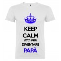 T-SHIRT PERSONALIZZATA COPPIA STO PER DIVENTARE PAPÀ COLORE BIANCO
