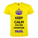 T-SHIRT PERSONALIZZATA COPPIA STO PER DIVENTARE PAPÀ COLORE GIALLO