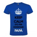 T-SHIRT PERSONALIZZATA COPPIA STO PER DIVENTARE PAPÀ COLORE BLU ROYAL