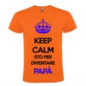 T-SHIRT PERSONALIZZATA COPPIA STO PER DIVENTARE PAPÀ COLORE ARANCIO