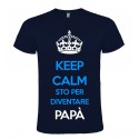 T-SHIRT PERSONALIZZATA COPPIA STO PER DIVENTARE PAPÀ COLORE BLU NAVY