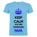 T-SHIRT PERSONALIZZATA COPPIA STO PER DIVENTARE PAPÀ COLORE AZZURRO