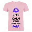 T-SHIRT PERSONALIZZATA COPPIA STO PER DIVENTARE PAPÀ COLORE ROSA