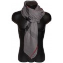Sciarpa Pashmina Scozzese Grigio Nero Rosso