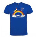 T-SHIRT PERSONALIZZATA ANDRÀ TUTTO BENE ARCOBALENO COLORE BLU ROYAL