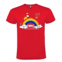 T-SHIRT PERSONALIZZATA ANDRÀ TUTTO BENE ARCOBALENO COLORE ROSSO