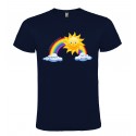 MAGLIETTA PERSONALIZZATA ARCOBALENO ANDRÀ TUTTO BENE BLU NAVY