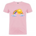 MAGLIETTA PERSONALIZZATA ARCOBALENO ANDRÀ TUTTO BENE ROSA