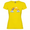 T-SHIRT DONNA STAMPA PERSONALIZZATA ANDRÀ TUTTO BENE GIALLO