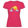 T-SHIRT DONNA STAMPA PERSONALIZZATA ANDRÀ TUTTO BENE FUCSIA