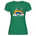 MAGLIETTA PERSONALIZZATA ANDRÀ TUTTO BENE DA DONNA ARCOBALENO VERDE