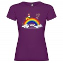 MAGLIETTA PERSONALIZZATA ANDRÀ TUTTO BENE DA DONNA ARCOBALENO VIOLA