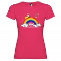 MAGLIETTA PERSONALIZZATA ANDRÀ TUTTO BENE DA DONNA ARCOBALENO ROSA FUCSIA