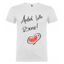 T-SHIRT MAGLIETTA PERSONALIZZATA ANDRÀ TUTTO BENE CON CUORE BIANCO