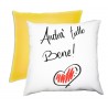 CUSCINO PERSONALIZZATO ANDRÀ TUTTO BENE GIALLO