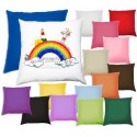 CUSCINO ANDRÀ TUTTO BENE PERSONALIZZATO ARCOBALENO