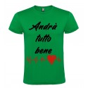 T-SHIRT ANDRÀ TUTTO BENE ELETTROCARDIOGRAMMA VERDE