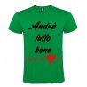 T-SHIRT ANDRÀ TUTTO BENE ELETTROCARDIOGRAMMA VERDE