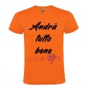 T-SHIRT ANDRÀ TUTTO BENE ELETTROCARDIOGRAMMA ARANCIO