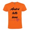 T-SHIRT ANDRÀ TUTTO BENE ELETTROCARDIOGRAMMA ARANCIO