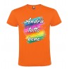 T-SHIRT COLORI ACQUARELLO ANDRÀ TUTTO BENE ARANCIO