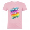 T-SHIRT COLORI ACQUARELLO ANDRÀ TUTTO BENE ROSA