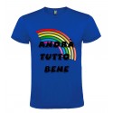 T-SHIRT RAINBOW MAN ANDRÀ TUTTO BENE BLU ROYAL
