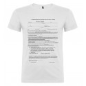 T-SHIRT AUTODICHIARAZIONE AUTOCERTIFICAZIONE MODULO BIANCO