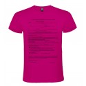 T-SHIRT AUTODICHIARAZIONE AUTOCERTIFICAZIONE MODULO FUCSIA