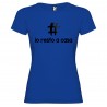 T-SHIRT PERSONALIZZATA CON TESTO IO RESTO A CASA ADRÀ TUTTO BENE BLU ROYAL