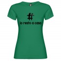 T-SHIRT PERSONALIZZATA CON TESTO IO RESTO A CASA ADRÀ TUTTO BENE VERDE
