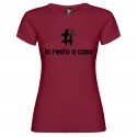 T-SHIRT PERSONALIZZATA CON TESTO IO RESTO A CASA ADRÀ TUTTO BENE BORDEAUX