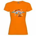 T-SHIRT PERSONALIZZATA ANDRÀ TUTTO BENE ARCOBALENO NUOVOLE BOLLE ARANCIO