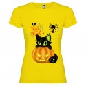 T-SHIRT PERSONALIZZATA DONNA HALLOWEEN GIALLO