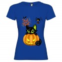 T-SHIRT PERSONALIZZATA DONNA HALLOWEEN BLU ROYAL