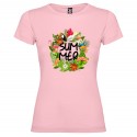 T-SHIRT CON STAMPA SUMMER ESTATE ROSA