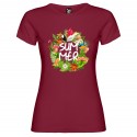 T-SHIRT CON STAMPA SUMMER ESTATE BORDEAUX